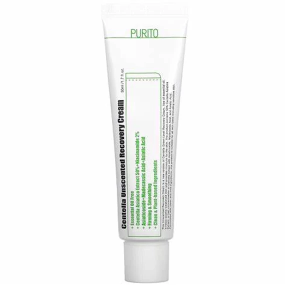 Purito Centella Unscented Recovery Cream - Regeneráló hatású krém 50 ml